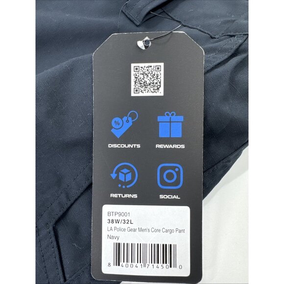 LAPG Tactical Pants Mens 38x32 Navy Blue Ripstop Core Cargo Gusseted Police NEW - Picture 4 of 9
